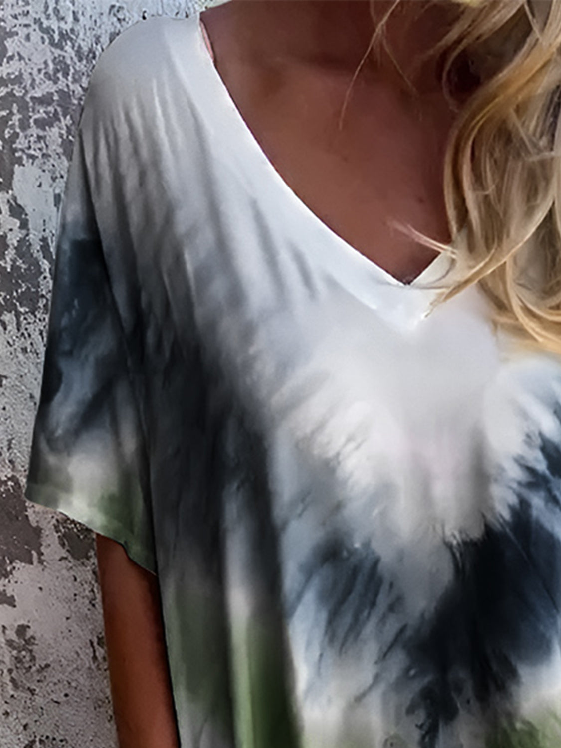 Full Size Pocketed Tie-Dye Short Sleeve Dress - Ladyez