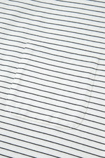 Stripe Cap Sleeve Crew Neck Casual Tee with Chest Pocket