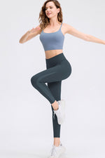 Wide Waistband Slim Fit Long Sports Pants - Ladyez