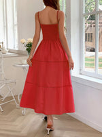 Smocked Back Tie Front Cami Dress