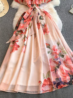 Floral Off-Shoulder A-Line Dress