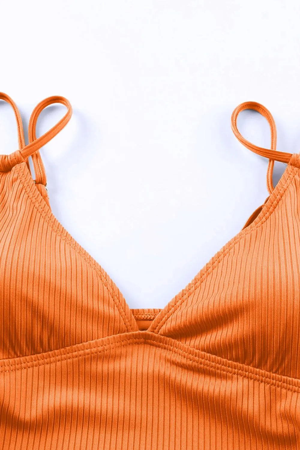 Drawstring Plunge One-Piece Swimwear - Ladyez