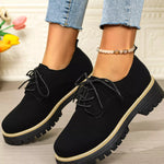Lace-Up Platform Loafers