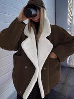 Plush Lined Dropped Shoulder Outerwear
