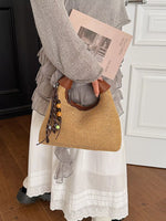Woven Straw Crossbody Bag