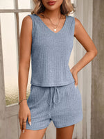 Ribbed Knit Tank and Shorts Set