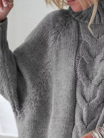 Cable-Knit Long Sleeve Sweater