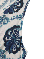 Printed Slit Sleeveless Maxi Dress