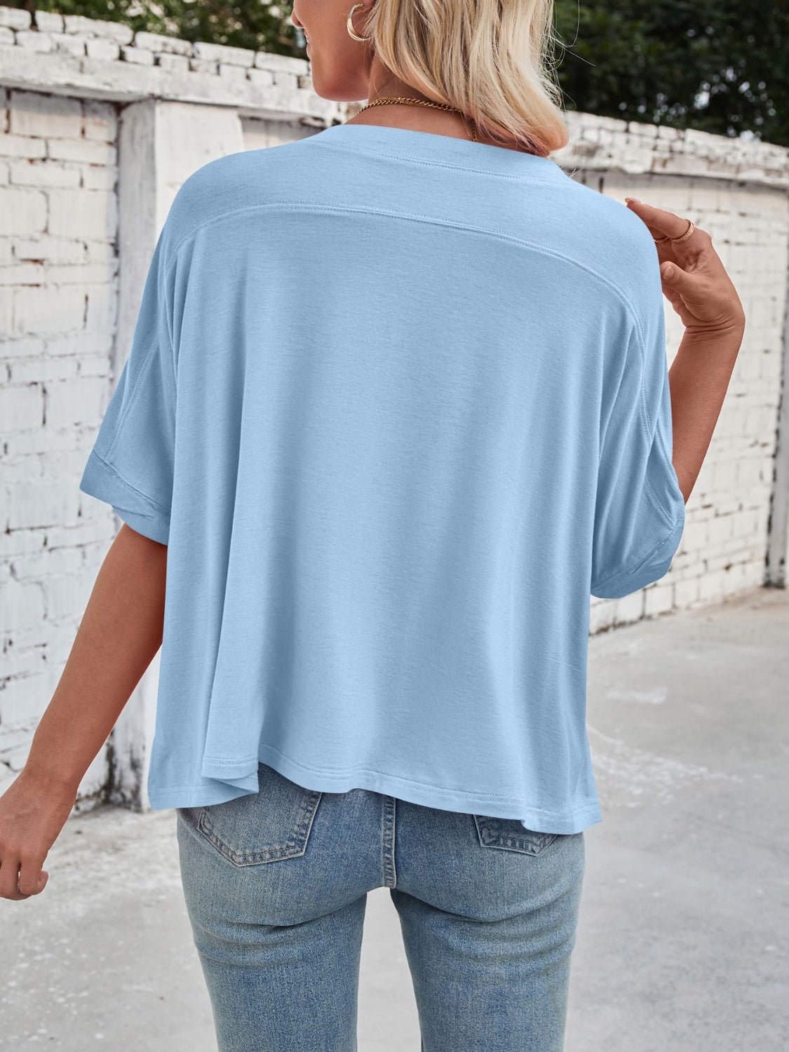 Lovelet Round Neck Half Sleeve T-Shirt - Ladyez