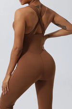 Crisscross Wide Strap Sleeveless Jumpsuit - Ladyez