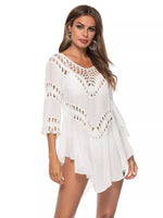Crochet Trimmed Flowy Cover Up Dress