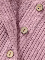 Ribbed Texture Drop Shoulder Henley Top