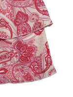 Paisley Print Tube Top and Ruffle Mini Skirt Set