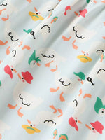 Children's Ruffle Sleeve Cartoon Print Dress