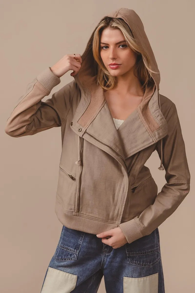 BiBi Textured Woven Rider Jacket