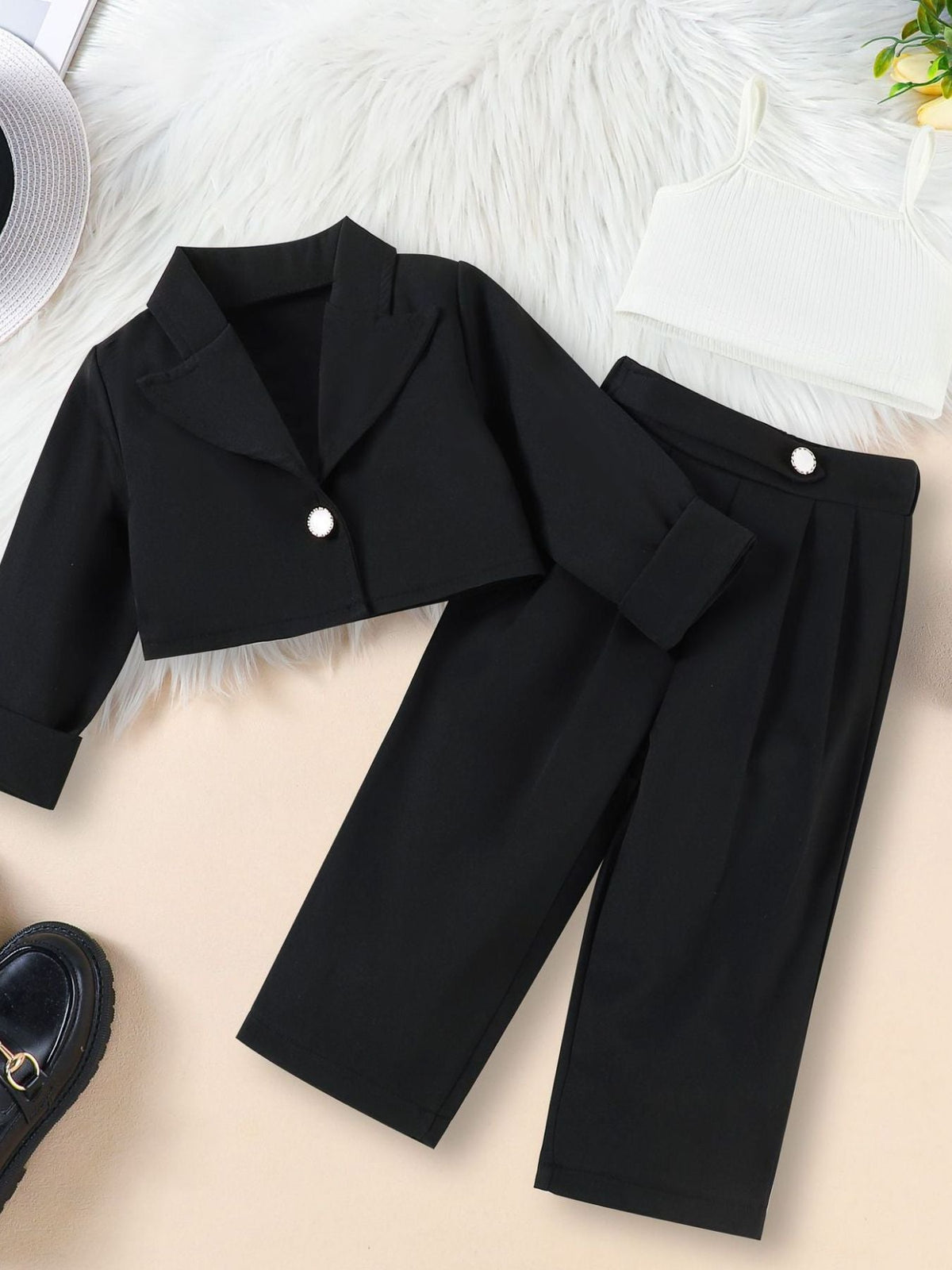 Children's Cami & One Button Blazer & Pants Set