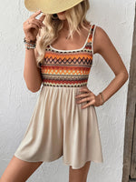 Wide Strap Casual Romper