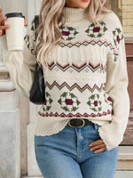 Cable Knit Turtleneck Sweater