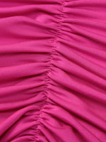 Backless One-Shoulder Ruched Bodycon Maxi Dress