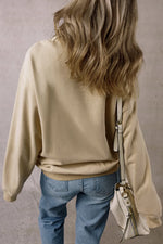 THANKFUL Bow Round Neck Long Sleeve Sweatshirt
