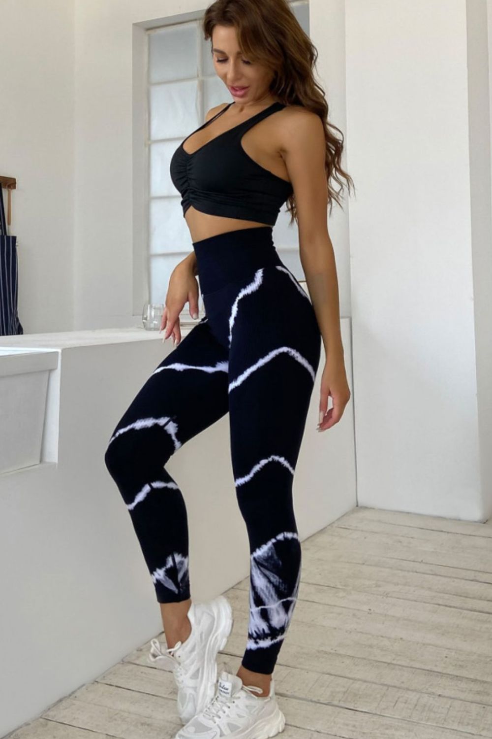 Slim Fit High Waist Long Active Pants - Ladyez