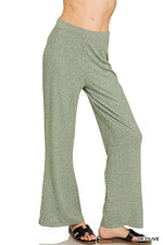 Zenana Soft Elastic Waisted Flare Pants