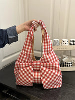 Ruched Bow Shoulder Bag