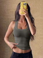 Ribbed Knit Slim Fit Tank