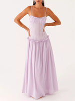 Ruched Spaghetti Strap Maxi Dress