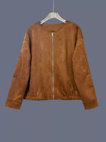 Zip Up Dropped Shoulder Jacket