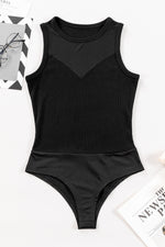 Round Neck Sleeveless Bodysuit - Ladyez