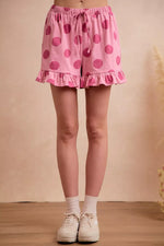 BiBi Polka Dots Printed Ruffled Detail Top And Shorts Set