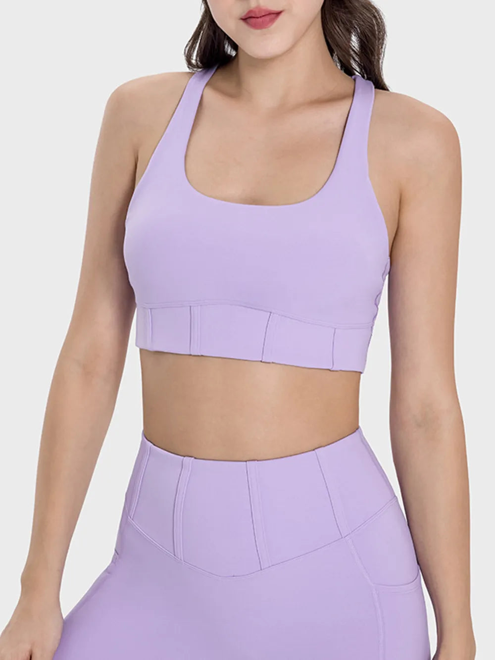 Millennia Square Neck Wide Strap Active Tank - Ladyez