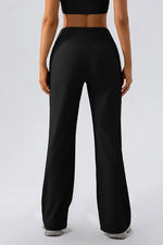 High Waist Straight Active Pants - Ladyez