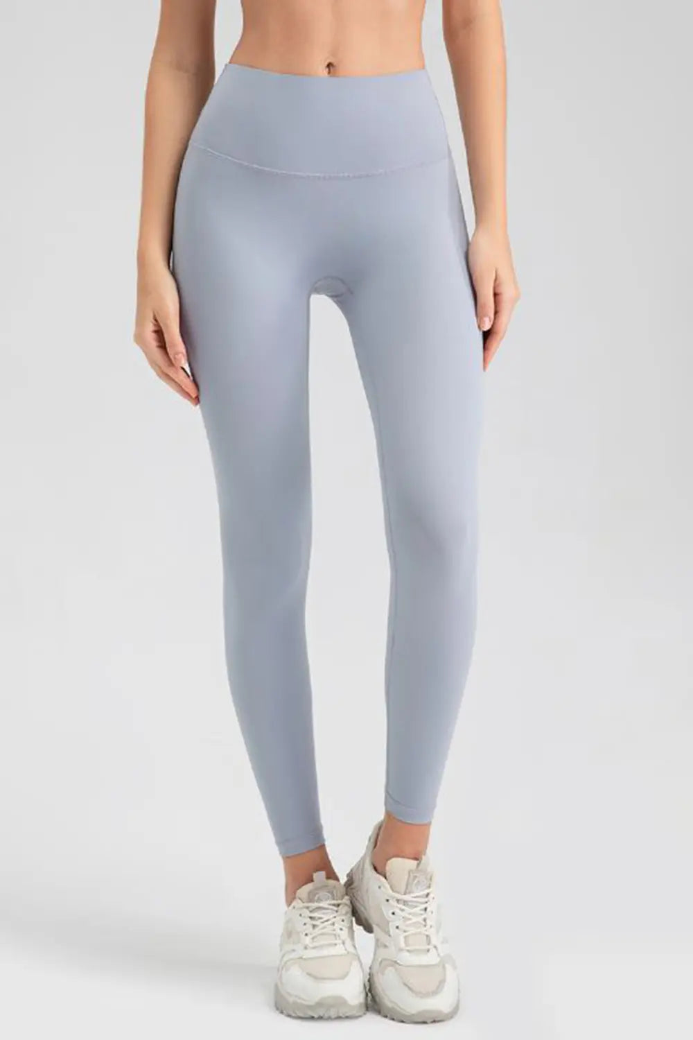 Wide Waistband Sport Leggings - Ladyez