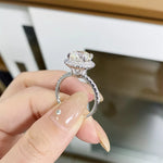 5 Carat Moissanite 925 Sterling Silver Round Ring