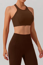 Round Neck Racerback Active Tank - Ladyez