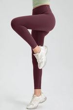 Wide Waistband High Waist Sport Leggings - Ladyez