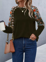 Printed Raglan Sleeve Round Neck T-Shirt