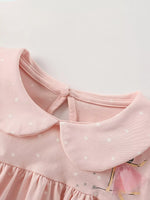 Children's Cute Fairy Embroidered Peter Pan Collar Dress