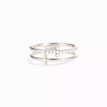 Double Band Cross Ring