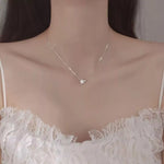 925 Sterling Silver Star Heart Necklace