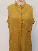 Full Size Button Front Sleeveless Jumpsuit Plus Size