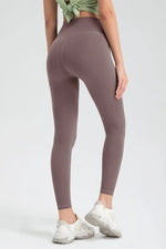 Wide Waistband High Waist Sport Leggings - Ladyez
