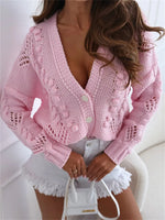 Button Up V-Neck Cardigan