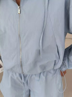 Lightweight Hooded Jacket and Shorts Set
