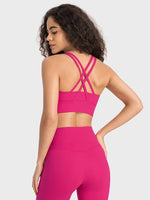 Millennia Crisscross Scoop Neck Active Tank - Ladyez