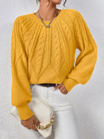 Cable Knit Long Sleeve Sweater
