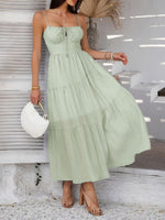 Devine Smocked Tiered Maxi Cami Dress - Ladyez