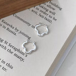 925 Sterling Silver Four Leaf Clover Earrings